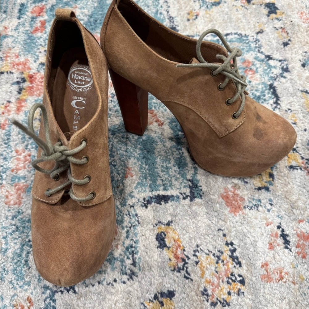 Jeffrey Campbell Havana Last Brown Suede Heeled Shoes